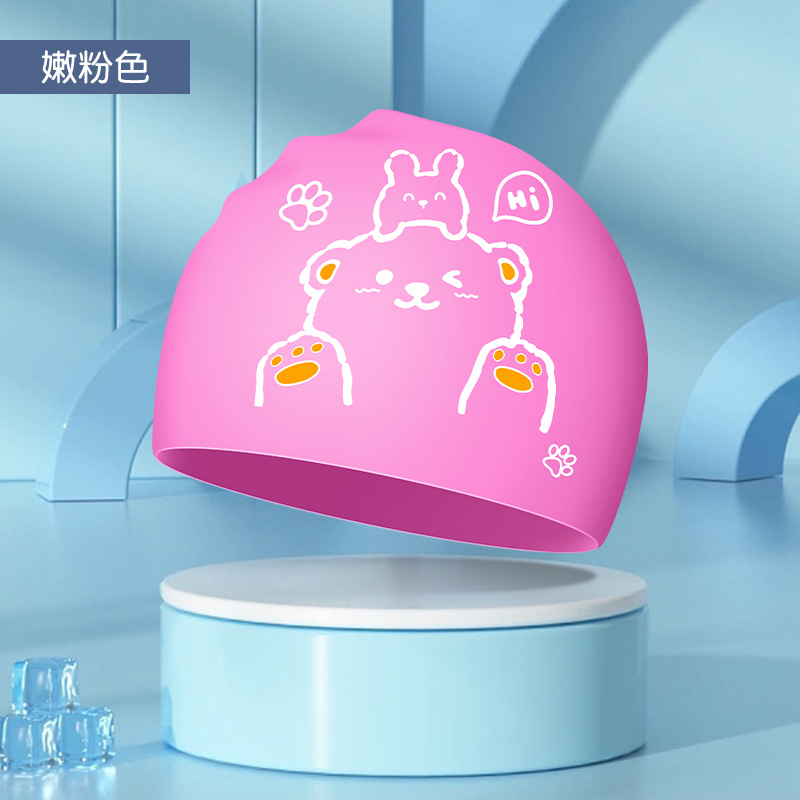 Swim Cap Silicone - Cuffia da nuoto per bambini, ragazzi